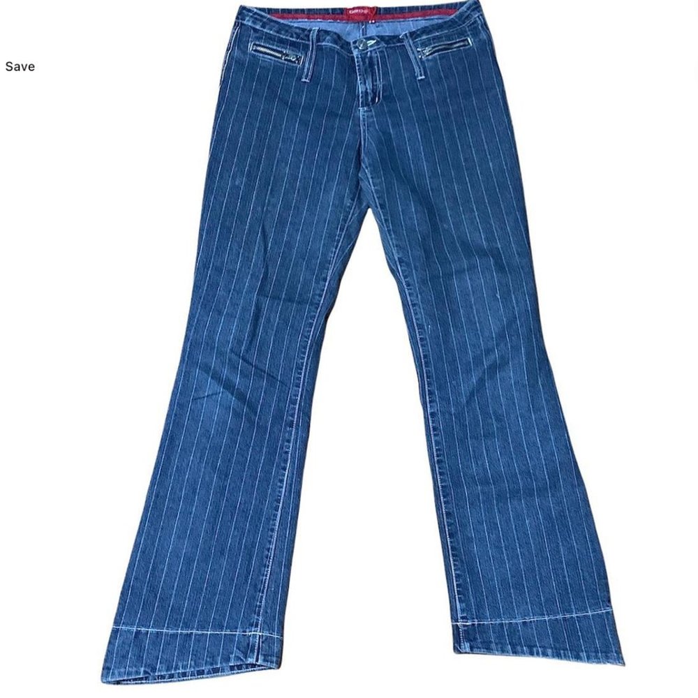 Bebe Striped Jeans with Zipper Pockets - 25